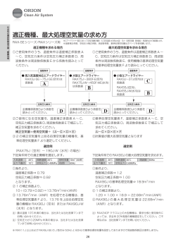 適正機種、最大処理空気量の求め方