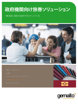 政府機関向け旅券ソリューション