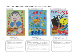 平成27年度「健康な食生活と東松島市の食材」ポスターコンクール入賞作品