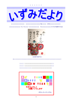 1 ボランティアいずみ会報 2004年度第7号（通巻№102