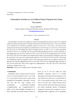 Antioxidative Activities of Low-Caffeine Extract Prepared from Green