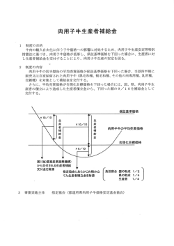 肉用子牛生産安定&ccedil;