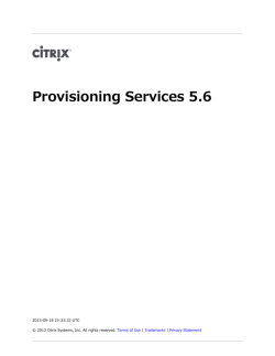 Provisioning Servicesの管理