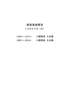 研究発表要旨