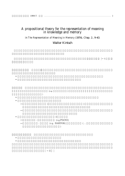A propositional theory for the representation of meaning in