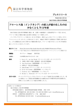 （インドネシア）の原人が矮小化したのは 少なくとも 70