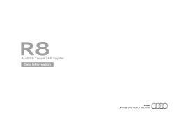 Data Information Audi R8 Coup&eacute;