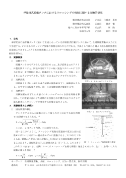 浮屋根式貯蔵タンクにおけるスロッシングの抑制に関する実験的研究