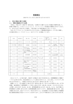 （2013年12月期）事業報告書
