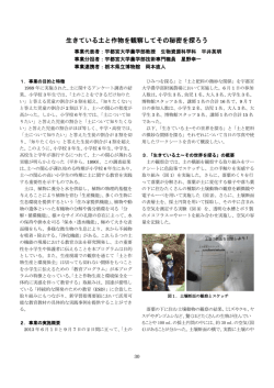 生きている土と作物を観察してその秘密を探ろう