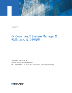 ONTAP 9 OnCommand System Managerを使用したクラスタ