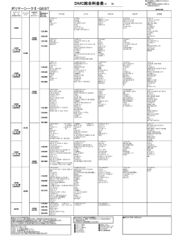 DMC総合料金表（外 車）