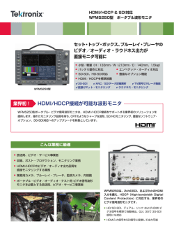 HDMI/HDCP接続が可能な波形モニタ