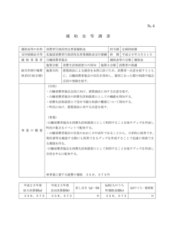 消費者行政活性化事業補助金
