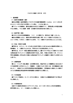 1 ベネズエラ経済（2015 年 6 月） 1 経済概要 （1）政府の各種政策・統計