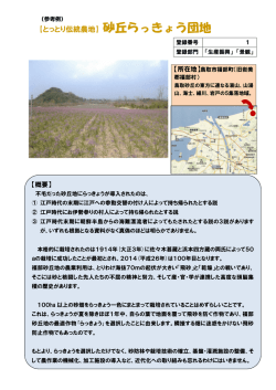 【とっとり伝統農地】砂丘らっきょう団地