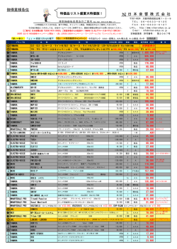 特価品リスト