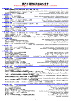 藤沢町国際交流協会の歩み