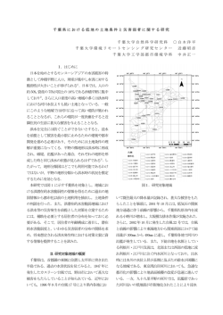 千葉県における低地の土地条件と災害弱者に関する研究 千葉大学自然科学研