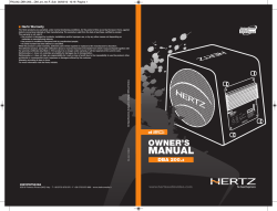 manual - HERTZ by Elettromedia