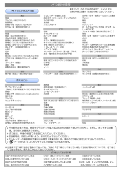 ざつ紙分類表