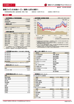 最新月次レポート - 損保ジャパン日本興亜アセットマネジメント