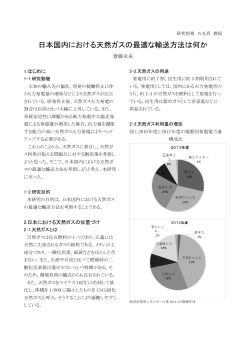 日本国内における天然ガスの最適な輸送方法は何か ( 384KB)