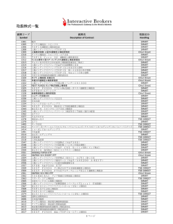 取扱株式一覧 - Interactive Brokers