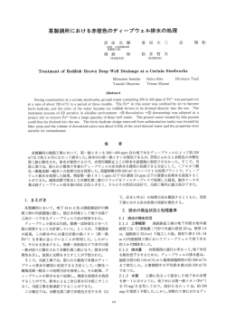 某製鋼所における赤橙色のディープウェル排水の処理