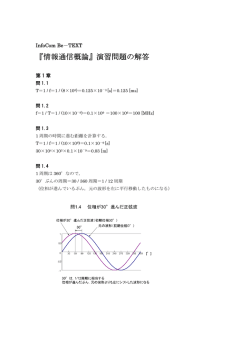 『InfoCom Be-TEXT 情報通信概論』演習問題の解答