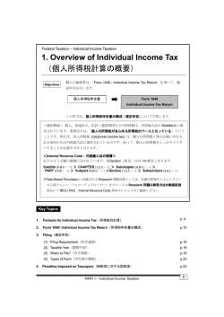 1. Overview of Individual Income Tax