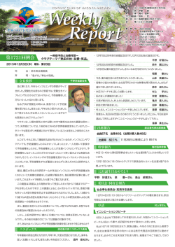 Weekly Report Weekly Report