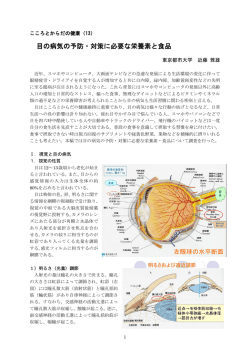 眼の病気の予防・対策に必要な栄養素｛pdf｝