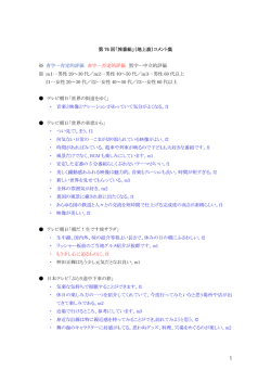 1 第 76 回「旅番組」（地上波）コメント集 ※ 青字&hellip;肯定的評価 赤字