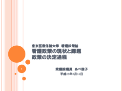 看護政策の現状と課題 政策の決定過程