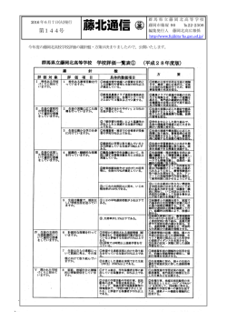 藤北通信 - 群馬県立藤岡北高等学校