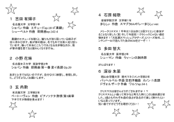 1 吉田有輝子 2 小野花琳 3 玄尚勲 1 4 石原結歌 5 多田智大 6 深谷朱菜