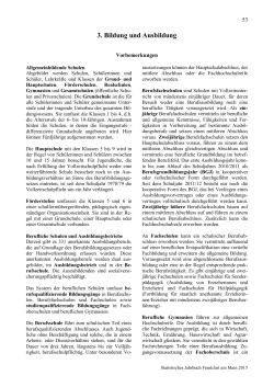 Bildung und Ausbildung, Statistisches Jahrbuch