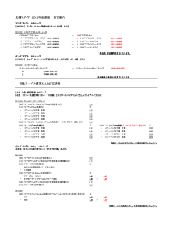 見積りガイド 2012年前期版 訂正案内 指数テーブル変更による訂正情報