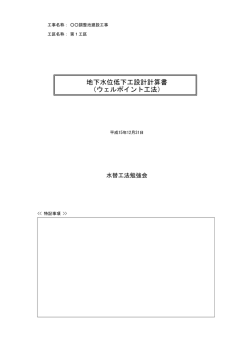 ウェルポイント設計計算書