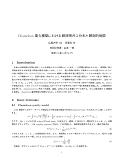 Chameleon 重力模型における銀河団ガス分布と観測的制限