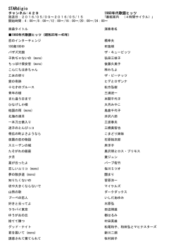 05/09週分の番組表 - STAR digio