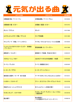 おすすめ曲 CDタイトル 資料番号 交響曲第7番／ベートーベン 交響曲