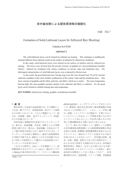 赤外線加熱による固体潤滑剤の被膜化 Formation of Solid Lubricant