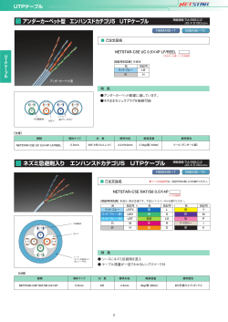 アンダーカーペット型 エンハンスドカテゴリ5 UTPケーブル ネズミ忌避剤