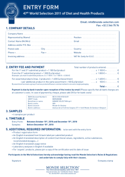PRODUCT REGISTRATION FORM