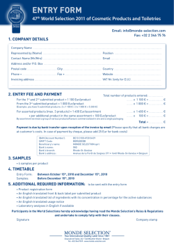 PRODUCT REGISTRATION FORM