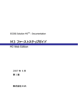 ファーストステップガイド / Web Edition (PDFドキュメント)