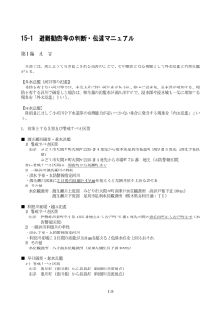 15-1 避難勧告等の判断・伝達マニュアル