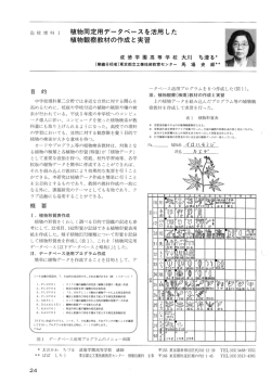 高校理科 ー 植物同定用データベースを活用 した